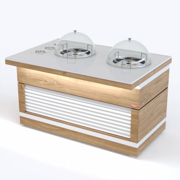 Прилавок диспенсер для тарелок тепловой пристенный левый RBN43HSW-Ж ШС Filin 1475x950x860мм Прилавок диспенсер для тарелок тепловой пристенный левый RBN43HSW-Ж ШС Filin 1475x950x860мм