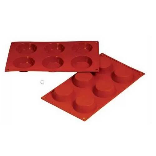 Форма силиконовая"Тарталетка" 30*17,5 6ячеек (d70/h20) P.L. D-016