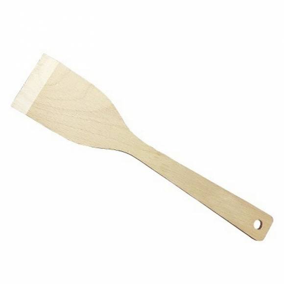 Лопатка деревянная 27см прямая раб. часть 9,5*5,5 см. бук 69008