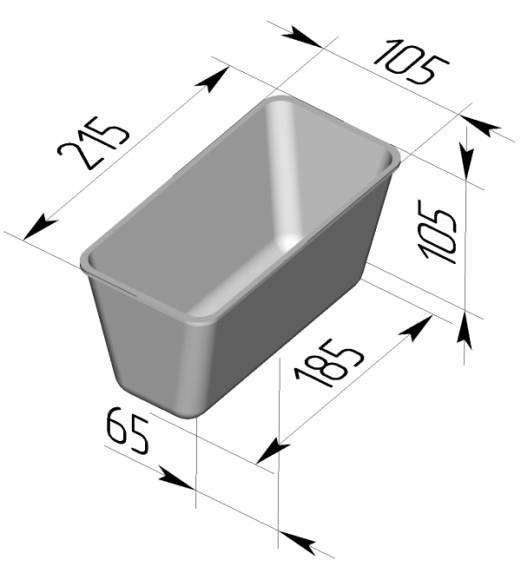 Форма для хлеба Спика 10-5 (215 х 105 х 105 мм) Форма для хлеба Спика 10-5 (215 х 105 х 105 мм)