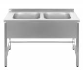 Ванна моечная 2-х секционная 1000*600*850 гл.250 с бортом (цельнотянутые мойки) Ванна моечная 2-х секционная 1000*600*850 гл.250 с бортом (цельнотянутые мойки)