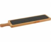 Блюдо для подачи прямоуг. 60*15*2 см дерево, вставка керамика LAVA 49612