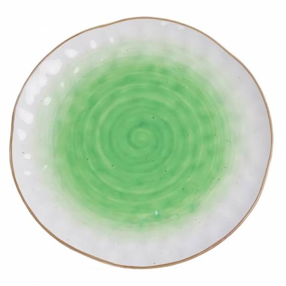 Тарелка круглая d=27 см, фарфор,зеленый цвет "The Sun" P.L. 170625 /4/