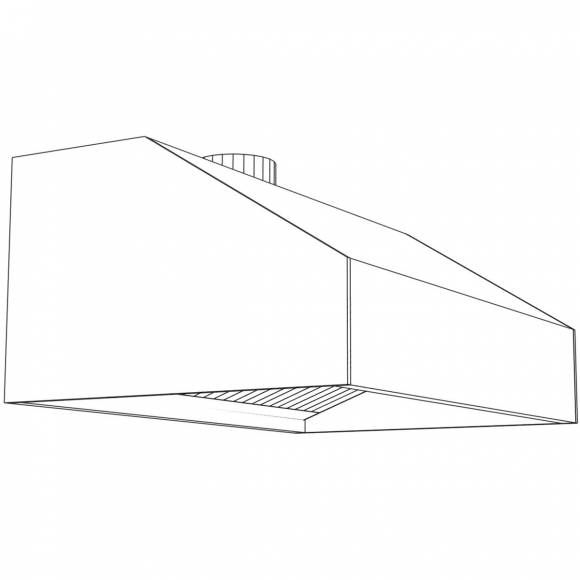 Зонт вытяжной пристенный купольный 2100*800