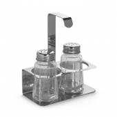 Набор для специй 2 предмета (соль, перец) нержавеющая сталь, крюк Luxstahl [KH-216]