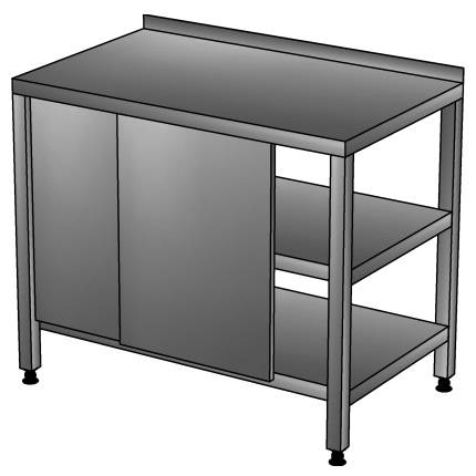 СКП2П Стол-купе производственный с бортом, 2-мя полками 1300*500*850, без зашивки СКП2П Стол-купе производственный с бортом, 2-мя полками 1300*500*850, без зашивки