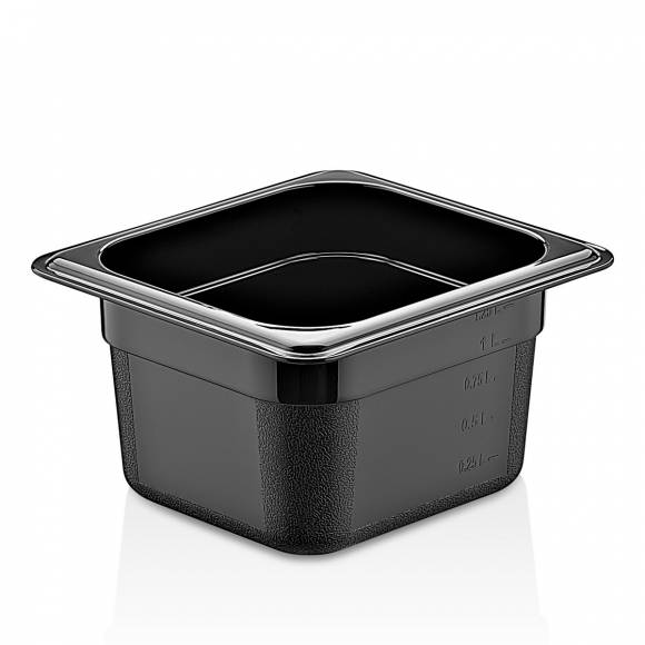 Гастроемкость GN1/6-100 1,25 л. п/п черная GP 76779 Гастроемкость GN1/6-100 1,25 л. п/п черная GP 76779