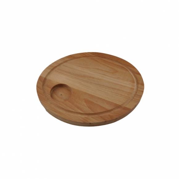 Доска для подачи овал. 300*240*22 мм. с желобком, бук 1858 Доска для подачи овал. 300*240*22 мм. с желобком, бук 1858