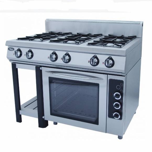 Плита газовая 6-конф. Гриль Мастер Ф6ПДГ/800 с комбинированноой духовкой 50004