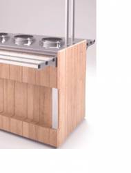 Фасад боковой универсальный Refettorio (шведский стол островной) - А нерж. столешница