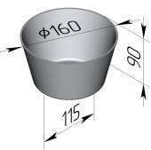 Форма для хлеба Спика 17 Б (круглая) (160 х 115 х 90 мм) Форма для хлеба Спика 17 Б (круглая) (160 х 115 х 90 мм)