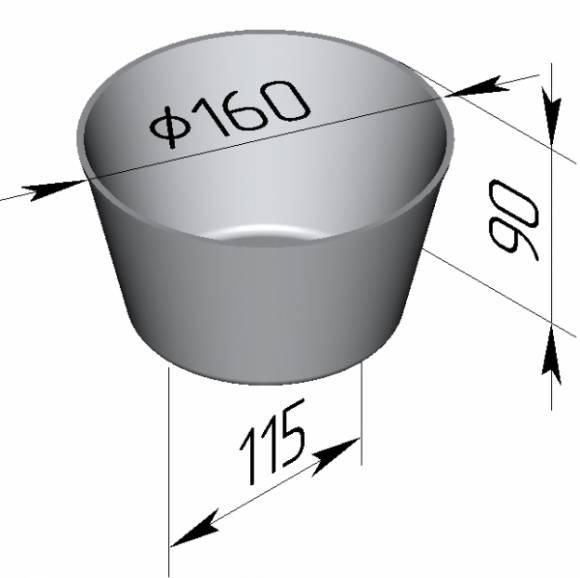 Форма для хлеба Спика 17 Б (круглая) (160 х 115 х 90 мм) Форма для хлеба Спика 17 Б (круглая) (160 х 115 х 90 мм)