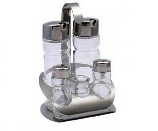 Набор для специй 4 пр.+ стаканчик для зубочисток Спайс (масло/уксус 160мл, соль/перец 35мл) Набор для специй 4 пр.+ стаканчик для зубочисток Спайс (масло/уксус 160мл, соль/перец 35мл)