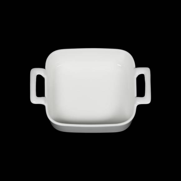 Соусник-сковорода 450мл 130х130мм квадрат с двумя ручками Corone Cottura фарфор LQ-QK15090B фк67