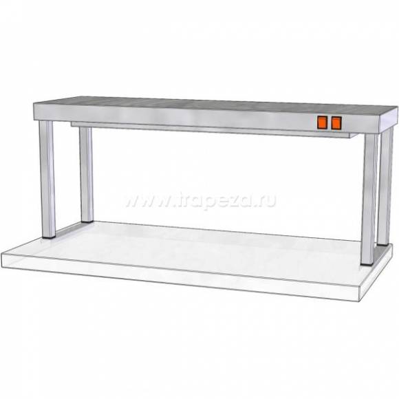 Полка настольная одноярусная с подогревом ТТМ ПНПК1-120/4 97045 Полка настольная одноярусная с подогревом ТТМ ПНПК1-120/4 97045