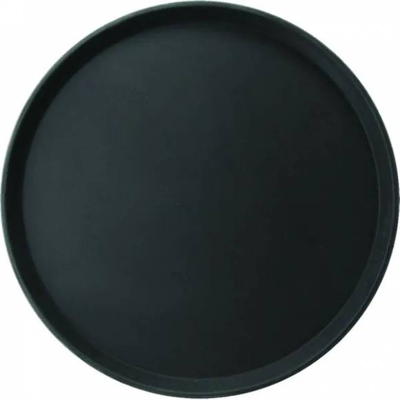 Поднос круглый черный 35,5см прорезиненный ПЛАСТИК Проотель 1400ct/sp/black