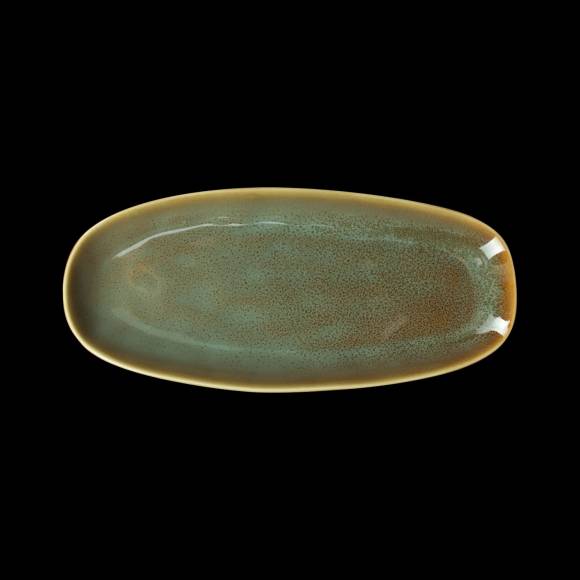 Блюдо фигурное 270х120мм  Corone Primavera зеленый фк2206