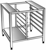 Подставка 865*760*850/860 под пароконвектомат UNOX с полкой и 5-ю напр. под GN 1/1 Подставка 865*760*850/860 под пароконвектомат UNOX с полкой и 5-ю напр. под GN 1/1
