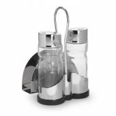 Набор для специй 2 предмета (соль,перец) + салфетница нерж., замкнутый круг Luxstahl [KH-321]