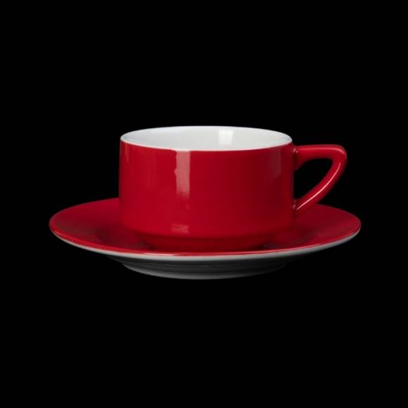 Кофейная пара 190мл Corone Gusto красная фк1738 Кофейная пара 190мл Corone Gusto красная фк1738