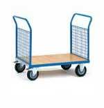 Тележка для склада ТС8 ОЛДАК платформа МДФ, 2 сетчатых борта, г/п 200кг
