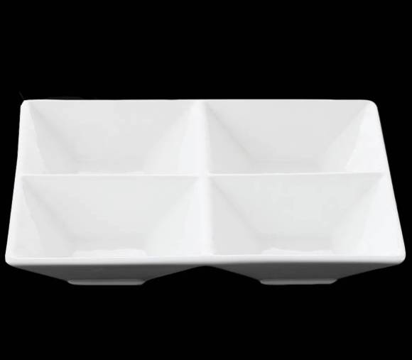 Менажница 4 секции 150х150мм квадратная Wilmax WL-992017 /6/36/