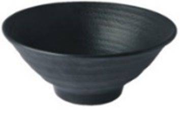 Миска под лапшу черная меламин 900мл 180 мм Brush P.L. JW1007 /6/