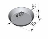 Форма для хлеба Спика 17 В (круглая) (205 х 165 х 35 мм) Форма для хлеба Спика 17 В (круглая) (205 х 165 х 35 мм)