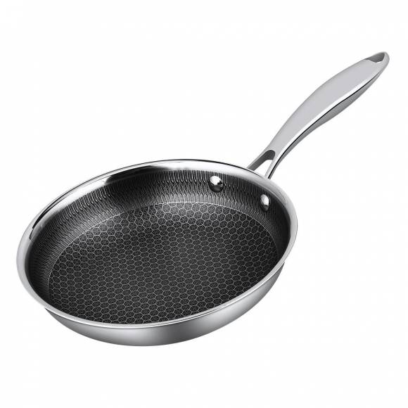 Сковорода 220*45мм, "Honeycombs", нерж. c антиприг. покр.. индукция, ProffCuisine 81280097