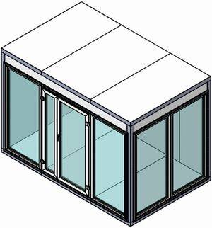 Камера холодильная со стеклопакетами Polair КХН- 11,02 3160х1960х2200 (стекл. 2-дверь по стор. 3160)