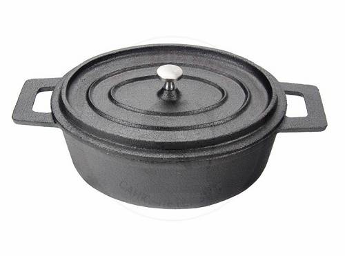 Кастрюля порционная овальная чугун P.L. с крышкой 81200027 Кастрюля порционная овальная чугун P.L. с крышкой 81200027