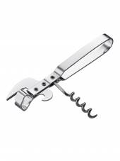 Открывалка для консервных банок 15 см. с штопором, сталь 77008