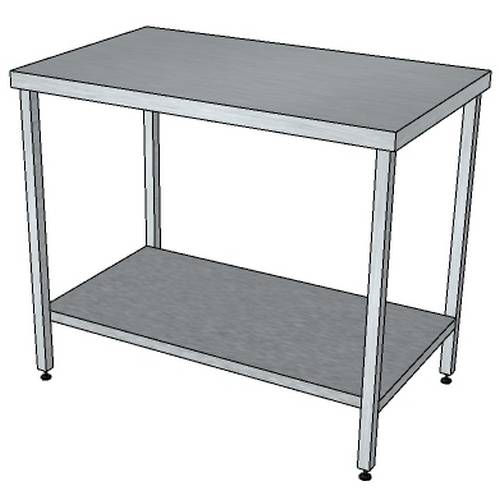 СПП стол производственный с полкой и без борта 1000*400*850