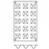 Форма силиконовая Пирамида 36х36мм 15шт Paderno 47742-13 04140966