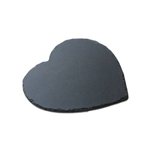 Блюдо для подачи сердце 25*25 см. черное, сланец MGprof Блюдо для подачи сердце 25*25 см. черное, сланец MGprof