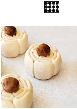 Форма силиконовая PAVOFLEX для пирож. 3D "Dentelle" d75xh45 mm, 12 ячеек Pavoni PX4388S