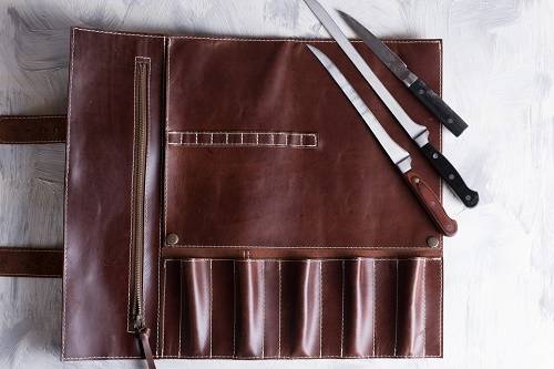 Скрутка для 5 ножей цвет кофе