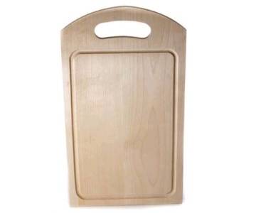 Доска разделочная 350х250х16мм с желобком береза С380 50086.