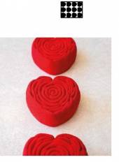 Форма силиконовая PAVOFLEX для пирож. 3D "Je Taime" 80x80xh33 mm, 12 ячеек Pavoni PX4390S