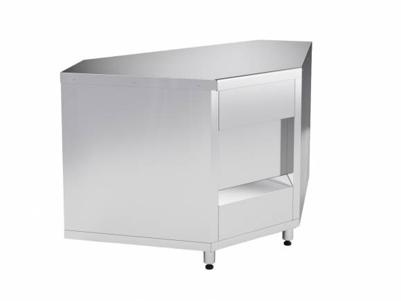 Прилавок угловой МХМ ПУ90-В (внутренний угол90" без направляющих) 100409002