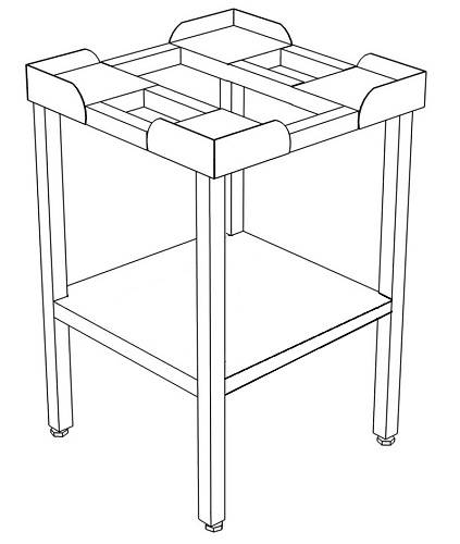 ПП Подставка с полкой, без направляющих 1000*600*850 ПП Подставка с полкой, без направляющих 1000*600*850
