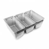 Форма для хлеба Л7 22*11 см. h=11,5 см. алюм. литая 3х -секционная 73260 Форма для хлеба Л7 22*11 см. h=11,5 см. алюм. литая 3х -секционная 73260