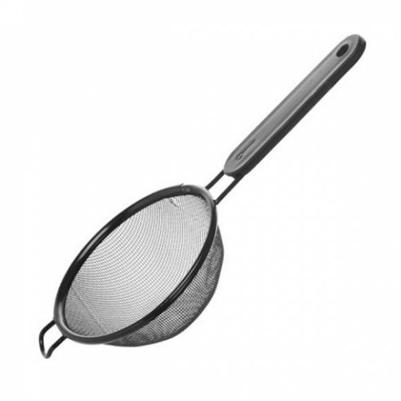 Сито с пласт. ручкой; антиприг.покр.; D=140, H=60, L=315мм; черный Tramontina 11.25.14 Сито с пласт. ручкой; антиприг.покр.; D=140, H=60, L=315мм; черный Tramontina 11.25.14