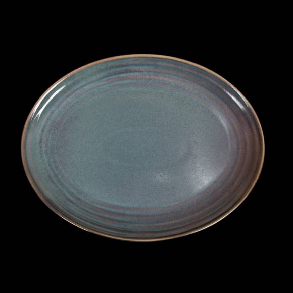 Блюдо овальное 270х210 мм Corone Terra сине-коричневый 11039