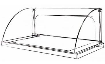 Экран для гриля роликового HURAKAN HKN-GW5M-GC оргсекло