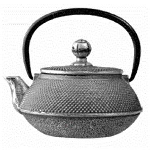 Чайник чугунный 650мл черный с ситечком WLT9923-0.65  03150445