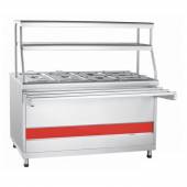 Мармит 2-х блюд ЭМК-70КМ-01 паровой (две подогреваемые полки, подсветка, с гастроемкостями, 1500 мм)