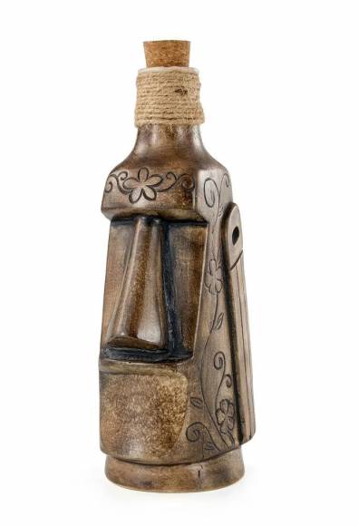 Бутылка графин 0,57 л "Тики" 8*9 см h24,5 см с пробкой керамика, P.L.- Barbossa TIKI0073 SUB