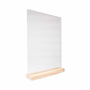 Подставка для меню 150х235мм А5 настольная с деревянным основанием 04EA1002 58101