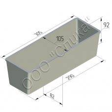 Форма для хлеба Спика Тостерная 1 секция (305х105х92мм) Форма для хлеба Спика Тостерная 1 секция (305х105х92мм)